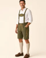 Man in the Iller outfit set, three-quarter side view