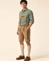 Man in the Lech outfit set, three-quarter side view
