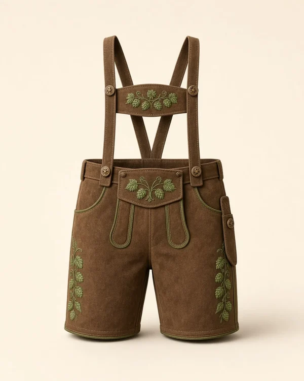 Wendelstein Walnut Brown Suede Lederhosen Shorts